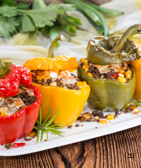 Taco Beef & Cheese Stuffed Peppers