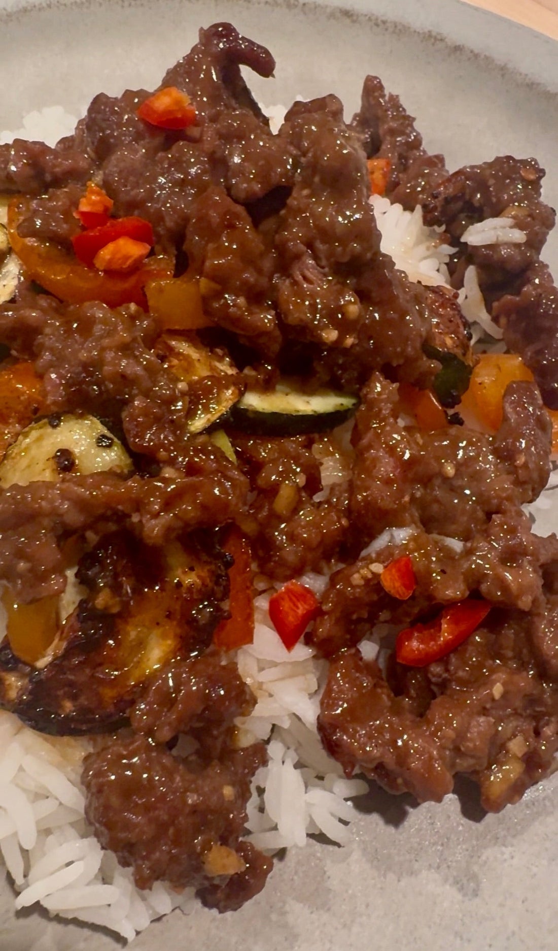 Rocking R Mongolian Beef with Sautéed Ranch Vegetables